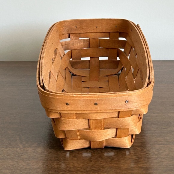 VINTAGE 1993 LONGABERGER CRACKER BASKET 11.5 X 5 X 3 - Picture 2 of 12